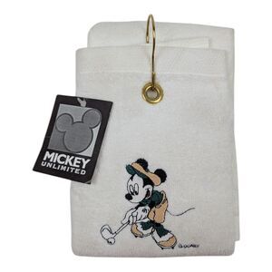 Walt Disney Mickey Mouse Golf Tee Towel Vintage - NWT